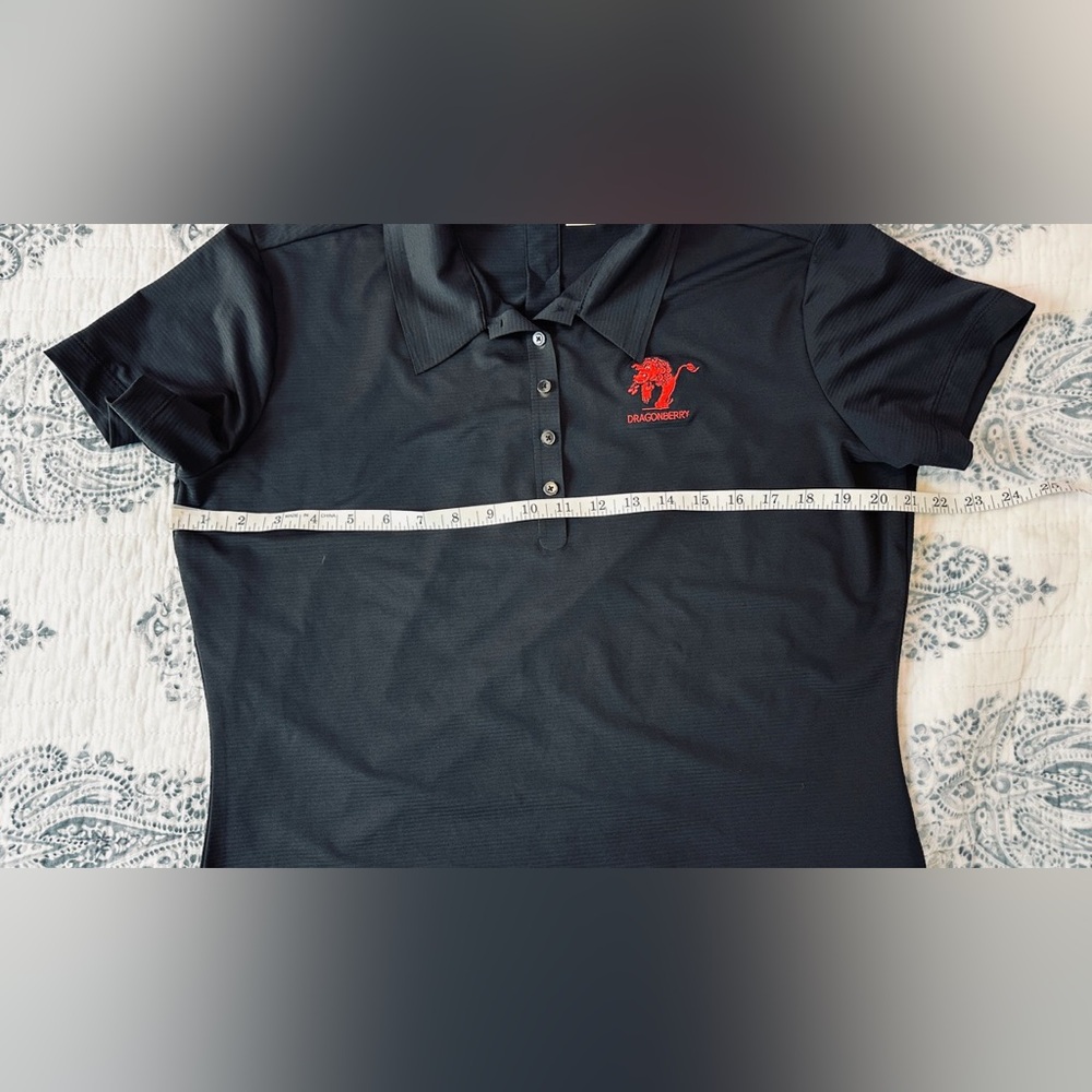 Nike Golf Women's Large Black Dri-FIT Polo Shirt Dragonberry Embroidered - Picture 5 of 10